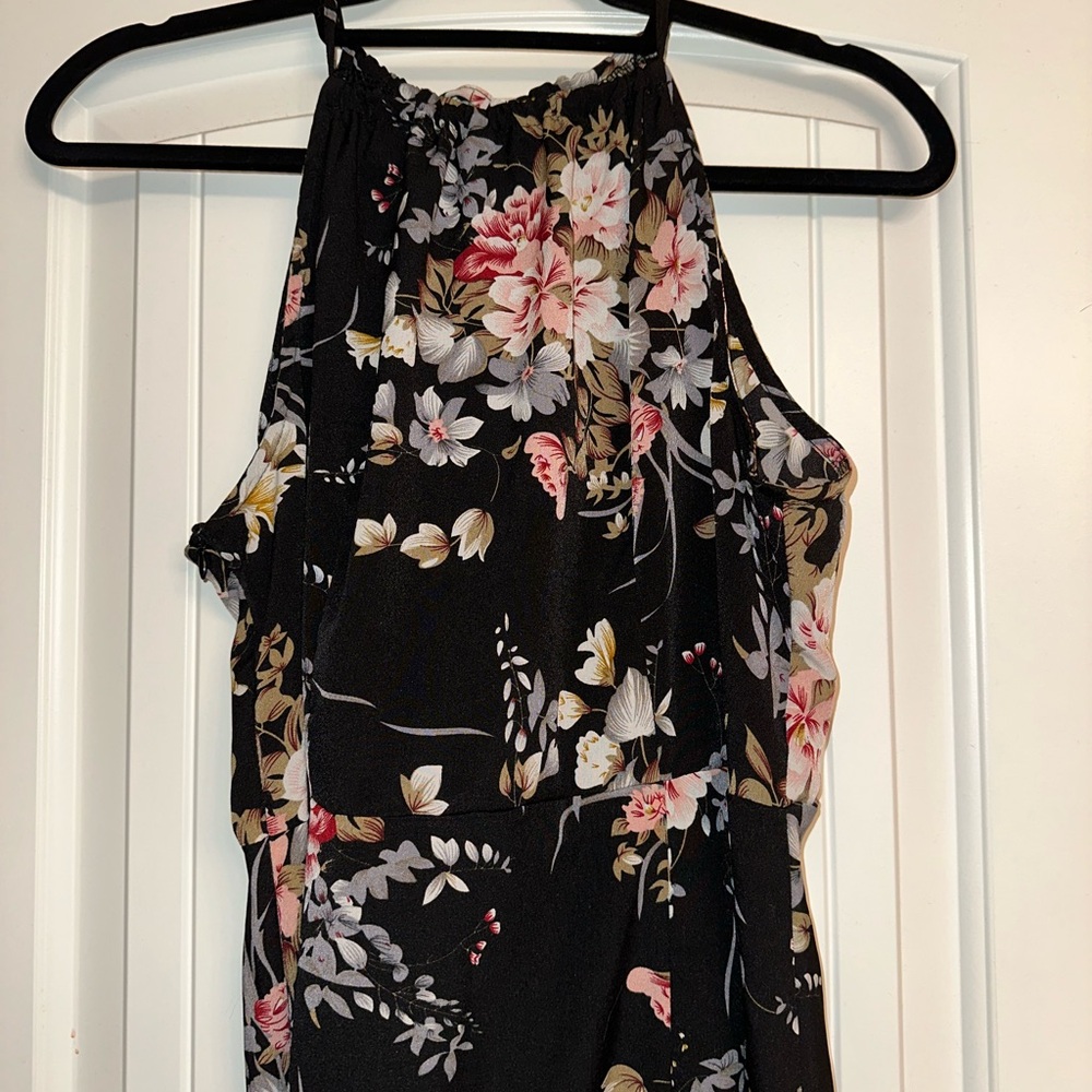 SHEIN Black Floral Dress